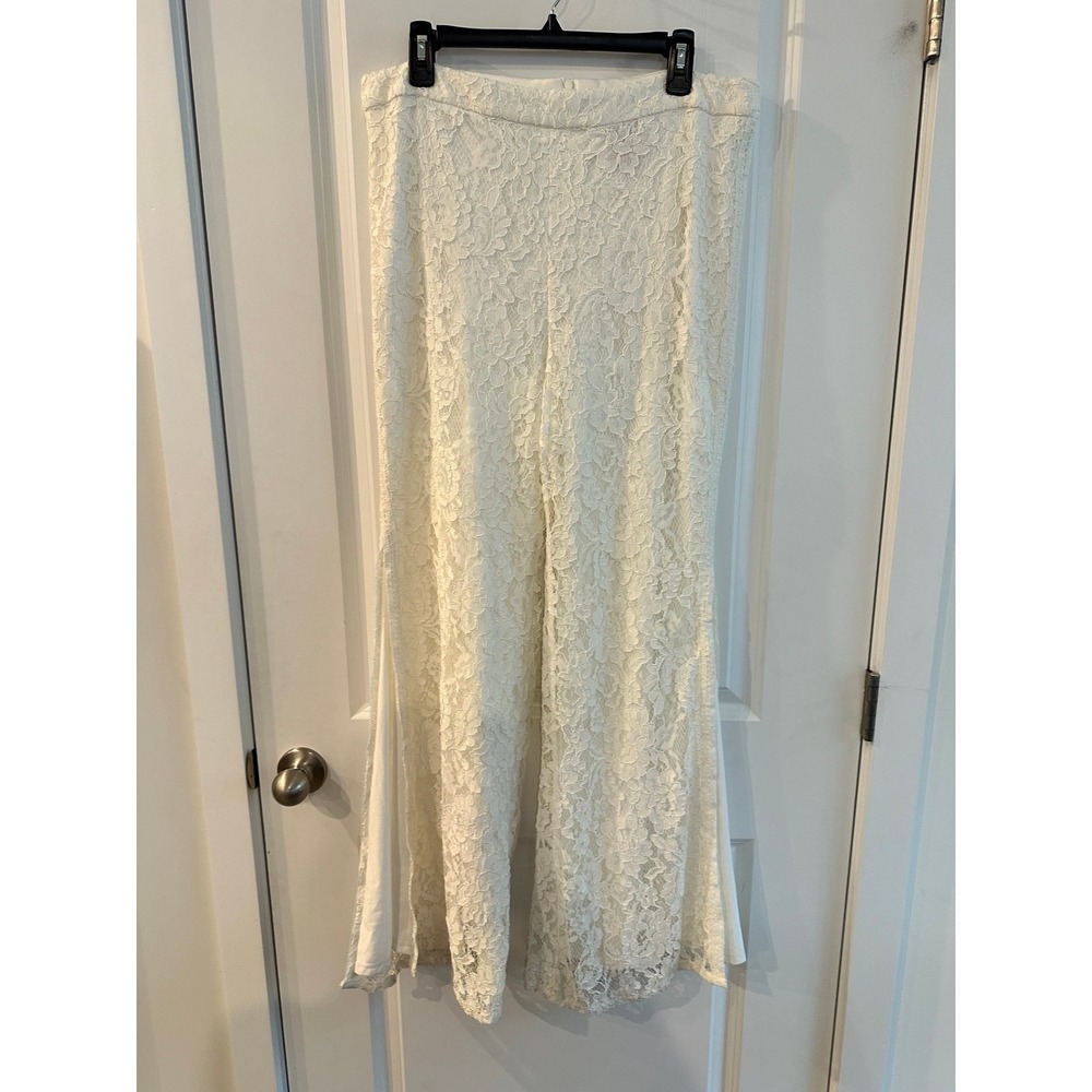 V Christina Lace Pants Wide Bottoms with Slit size 14 Formal